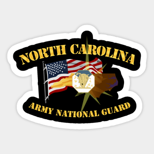 North Carolina - ARNG w Flag Sticker